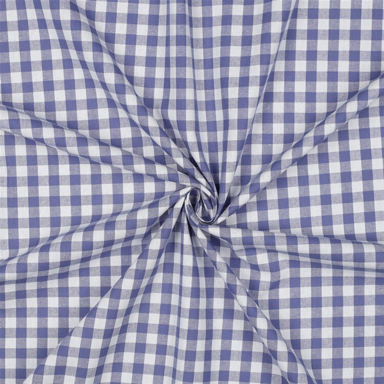 Baumwollpopeline garngefärbt - Vichy Karo 10mm *Vera* -  lavendel