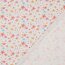 Baumwolljersey Bio~Organic Digital Blumen - weiß