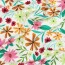 Baumwolljersey Digital Blumen - weiß