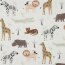 Baumwolljersey Digital SAFARI Tiere - weiß