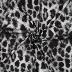 Viskose Jersey Digital Tiere SKIN - schwarz
