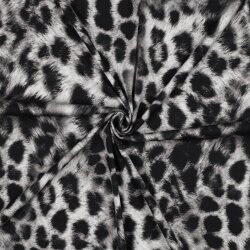Viskose Jersey Digital Tiere SKIN - schwarz