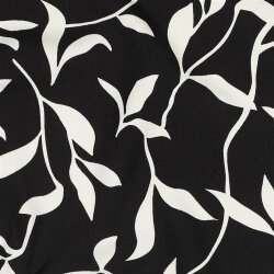 Viskosestoff LEAVES - schwarz