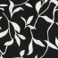 Viskosestoff LEAVES - schwarz
