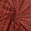 Feine Baumwollpopeline Blumen & CHECKS - CARAMEL