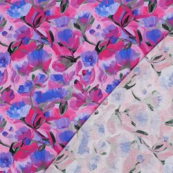 Viskose Lenzing 100% EcoVera™ Digital Tulpen - lila