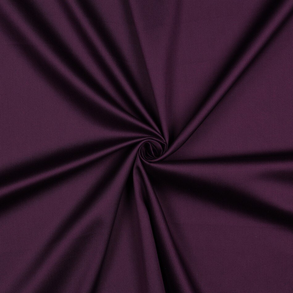 Baumwollsatin - aubergine