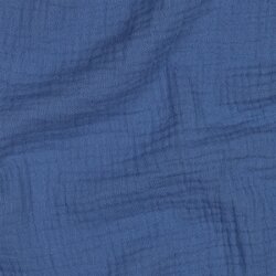 Musselin Uni *Gerda* BIO~Organic - mitternachtsblau