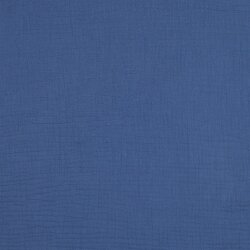 Musselin Uni *Gerda* BIO~Organic - mitternachtsblau