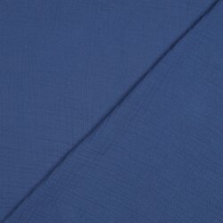 Musselin Uni *Gerda* BIO~Organic - mitternachtsblau