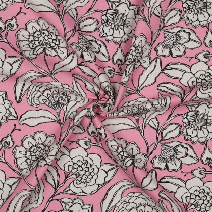 Canvas große Blumen - rosa