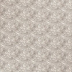 0,5 Meter - Viskosejersey  Rosenabdruck - beige