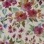 Interieurstoff Leinen Optik Aquarell Blumen - rosa
