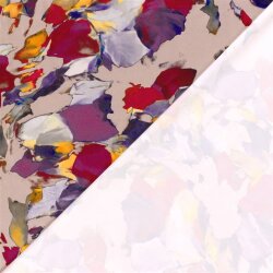 Polyester Satin bunte Kunst - hellaltrosa