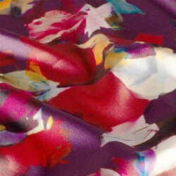 Polyester Satin bunte Kunst - lila