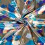 Polyester Satin bunte Kunst - kaltbraun