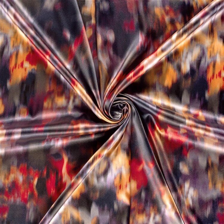Polyester Satin verschwommene Kunst - tiefrot