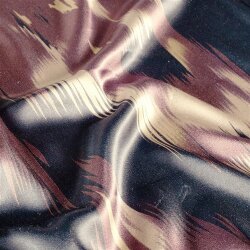 Polyester Satin große Farbtupfen - lila