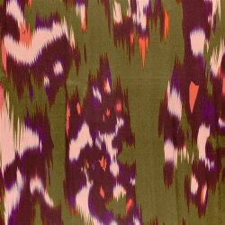 Polyester Satin große Farbtupfen - kaltbraun