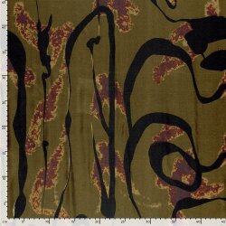 Polyester Satin Kunst - kaltbraun