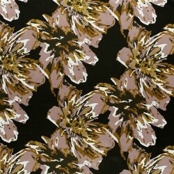 Polyester Satin Blüten - oliv