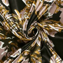 Polyester Satin Blüten - oliv