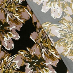 Polyester Satin Blüten - oliv