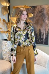 Polyester Satin Blüten - oliv