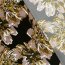 Polyester Satin Blüten - oliv