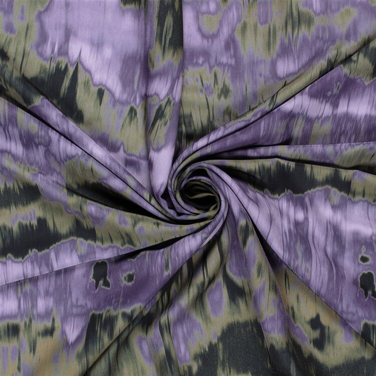 Polyester Satin bunte Batik - lila