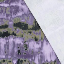 Polyester Satin bunte Batik - lila