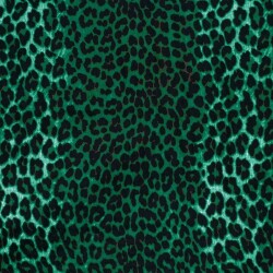 Polyester Satin Samt LEO- grün