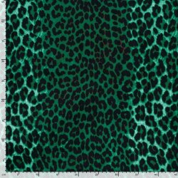 Polyester Satin Samt LEO- grün