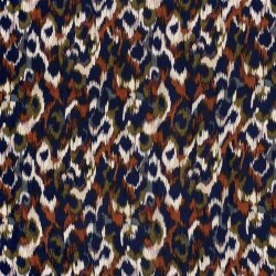 Polyester Satin Samt verschwommene Kreise - dunkelblau