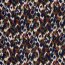Polyester Satin Samt verschwommene Kreise - dunkelblau