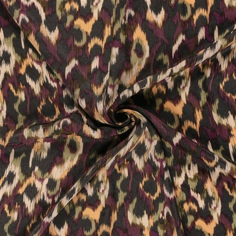 Polyester Satin Samt verschwommene Kreise - lila
