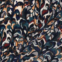 Polyester Satin Samt abstrakte Blätterranken