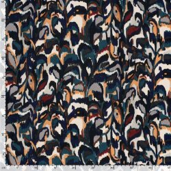 Polyester Satin Samt abstrakte Blätterranken