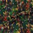 Polyester Satin Samt bunte Kunst - stahlblau