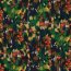 Polyester Satin Samt bunte Kunst - stahlblau