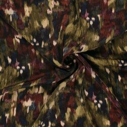 Polyester Satin Samt bunte Kunst - kaltbraun