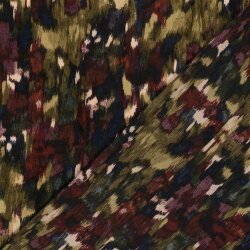 Polyester Satin Samt bunte Kunst - kaltbraun