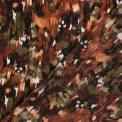Polyester Satin Samt bunte Kunst - steinrot