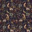 Satin Duchesse Paisley - dunkelblau