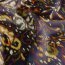 Satin Duchesse Paisley - dunkelblau
