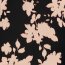 Viskosesatin Blumen - schwarz/hellrosa