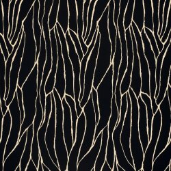 Viskose Twill Streifenmuster - schwarz