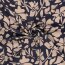 Viskose Nylon Jersey Twill Blumen - dunkelblau