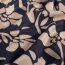 Viskose Nylon Jersey Twill Blumen - dunkelblau