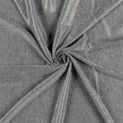 Baumwolljersey Lurex Uni - silber